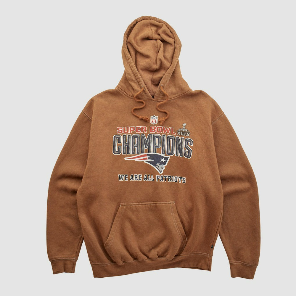 Super Bowl XLIX Pennant Sportswear 2015 Hooded Pullover Sweatshirt - Clay Vintage on sale