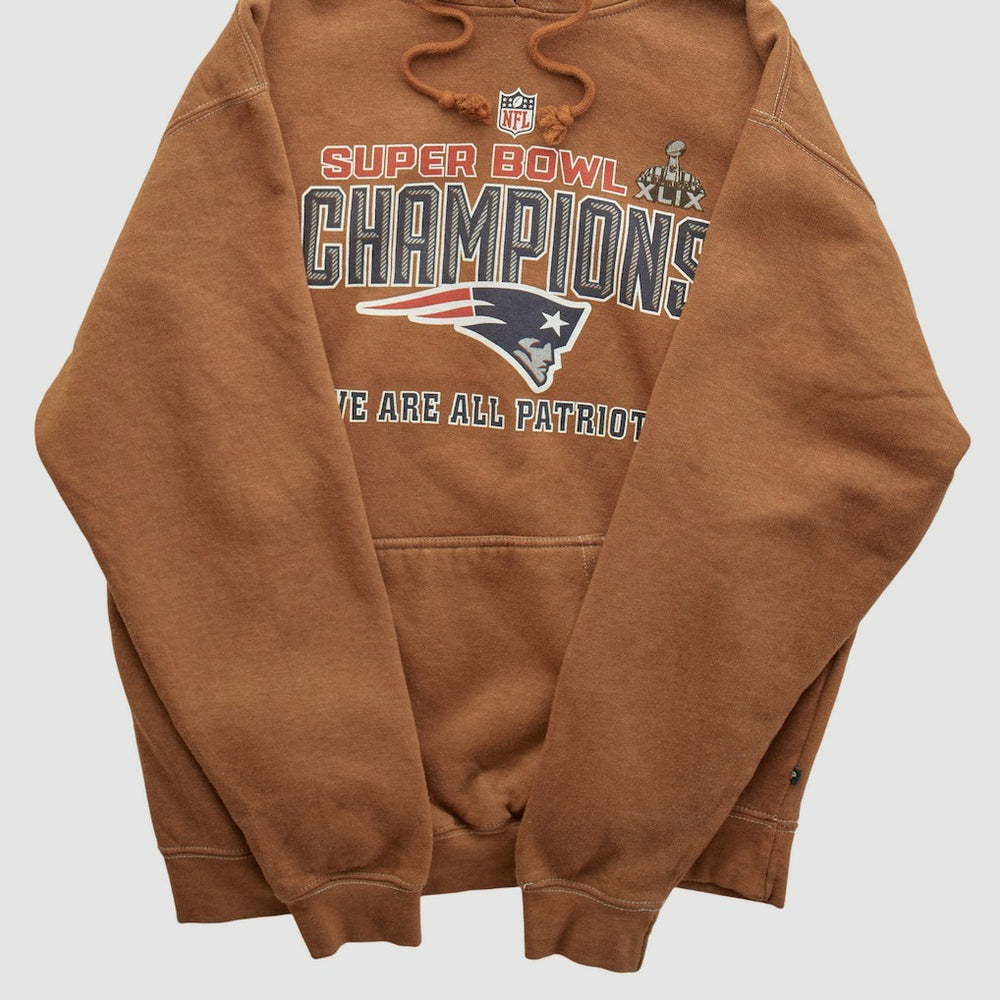 Super Bowl XLIX Pennant Sportswear 2015 Hooded Pullover Sweatshirt - Clay Vintage on sale
