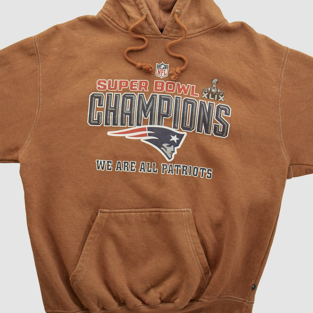 Super Bowl XLIX Pennant Sportswear 2015 Hooded Pullover Sweatshirt - Clay Vintage on sale