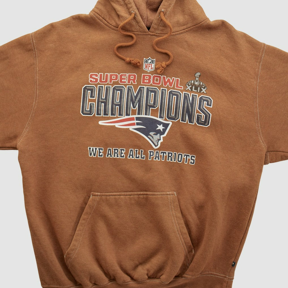 Super Bowl XLIX Pennant Sportswear 2015 Hooded Pullover Sweatshirt - Clay Vintage on sale