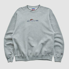 Denver Broncos Champion 2000s Pullover Sweatshirt - Heather Gray Vintage online