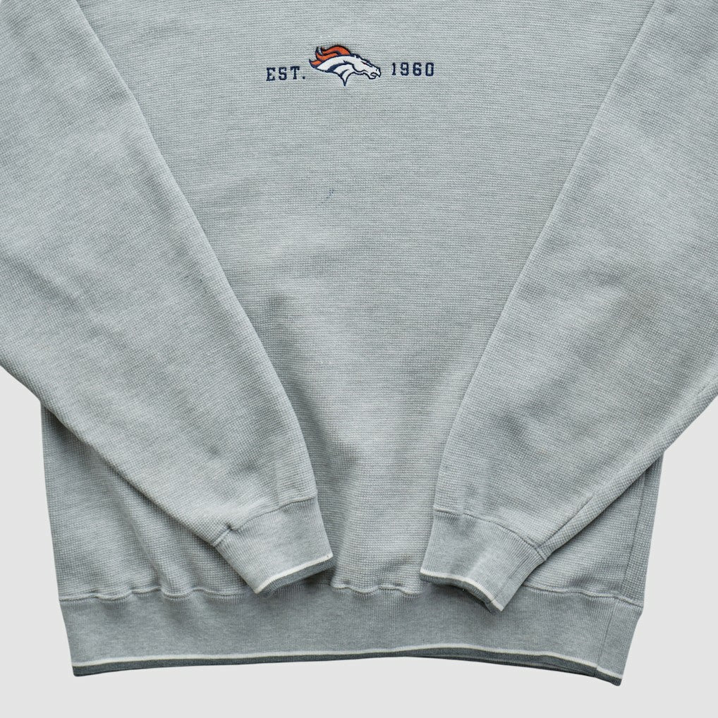 Denver Broncos Champion 2000s Pullover Sweatshirt - Heather Gray Vintage online