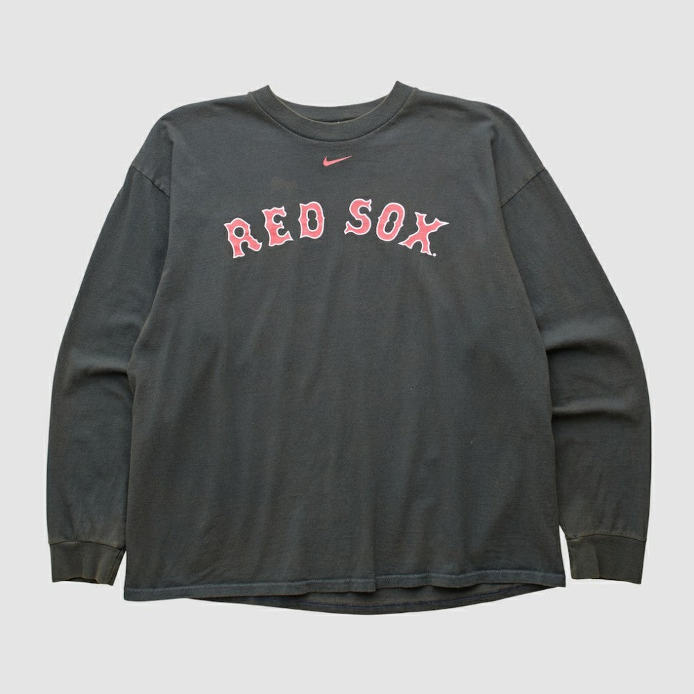 Boston Red Sox 2000s Long Sleeve T-shirt Black Vintage