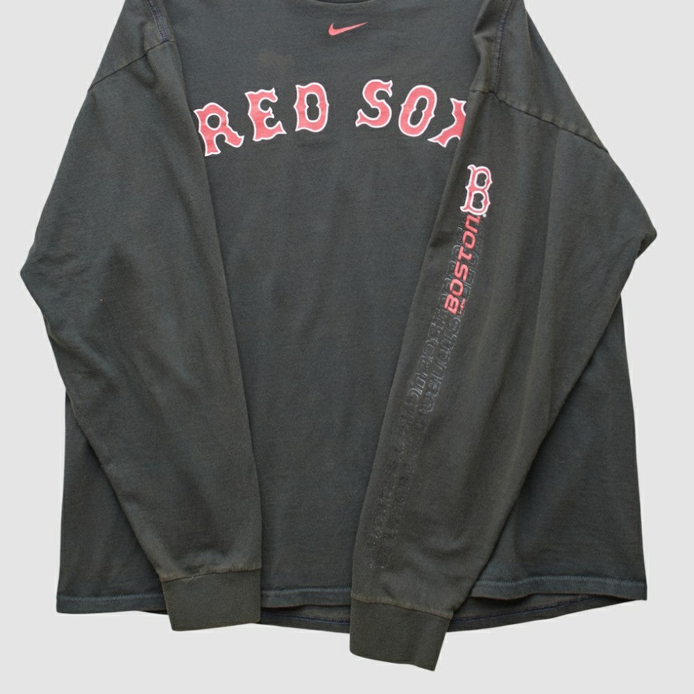 Boston Red Sox 2000s Long Sleeve T-shirt Black Vintage