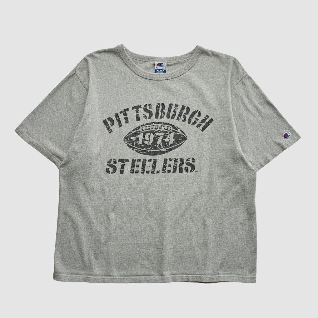 Pittsburgh Steelers Champion 90s T-shirt - Heather Gray Vintage outlet