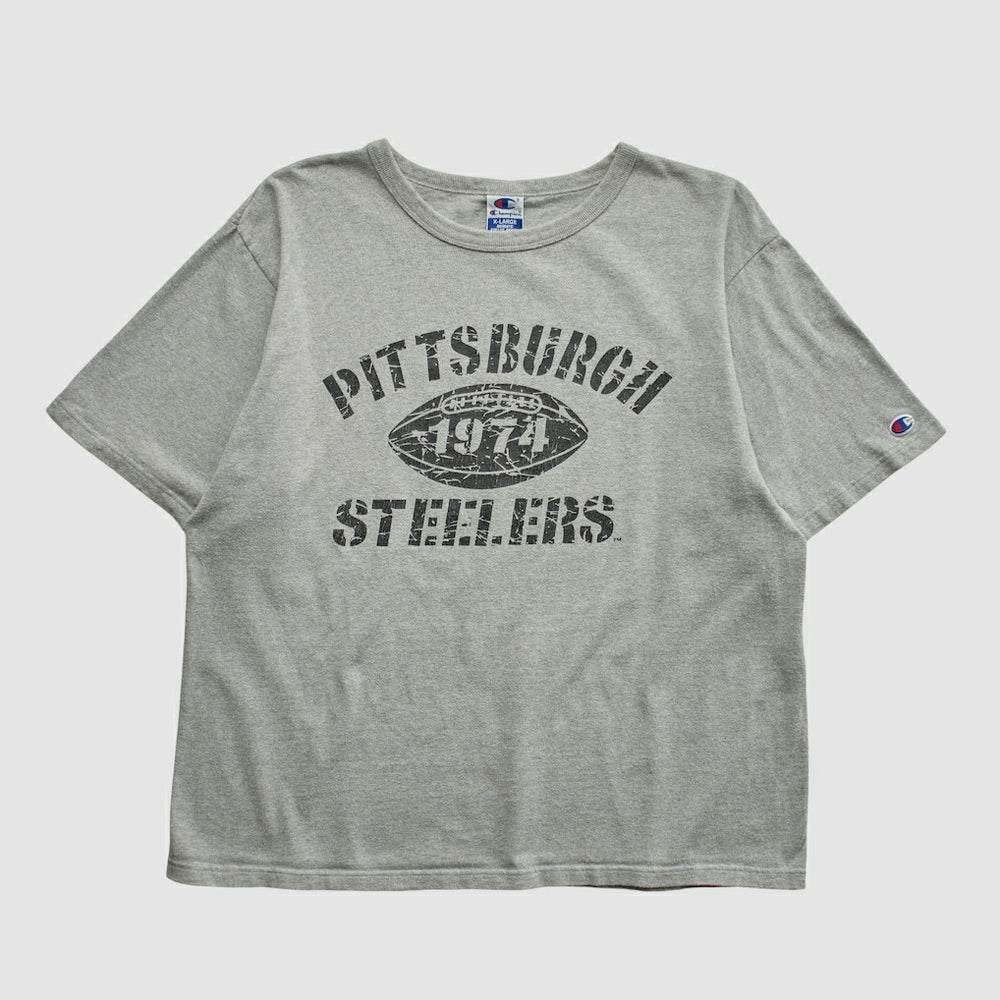 Pittsburgh Steelers Champion 90s T-shirt - Heather Gray Vintage outlet