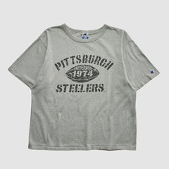 Pittsburgh Steelers Champion 90s T-shirt - Heather Gray Vintage outlet