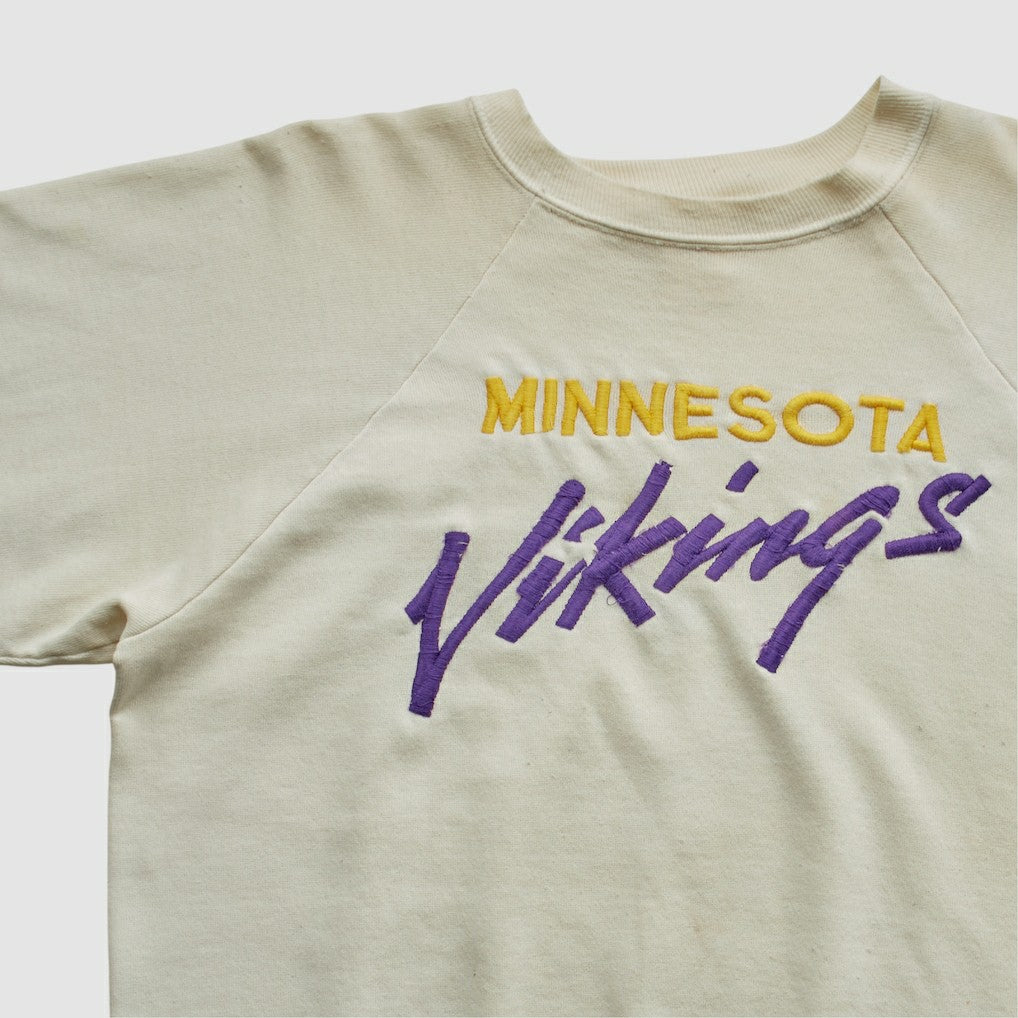 Minnesota Vikings Logo 7 80s Pullover Sweatshirt - White Vintage online