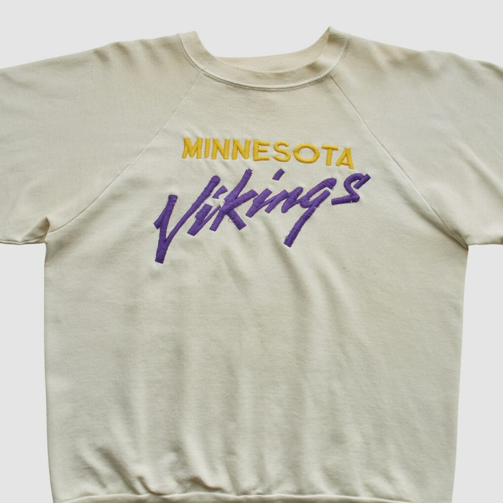 Minnesota Vikings Logo 7 80s Pullover Sweatshirt - White Vintage online