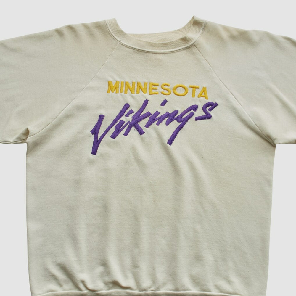 Minnesota Vikings Logo 7 80s Pullover Sweatshirt - White Vintage online