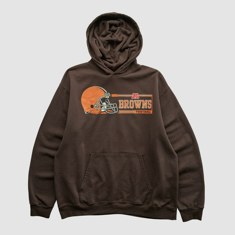 Cleveland Browns NFL 2000s Hooded Pullover Sweatshirt - Brown Vintage discount