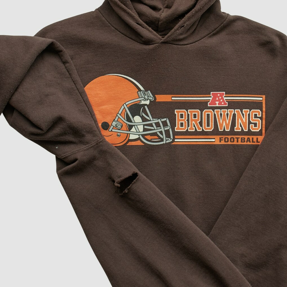 Cleveland Browns NFL 2000s Hooded Pullover Sweatshirt - Brown Vintage discount