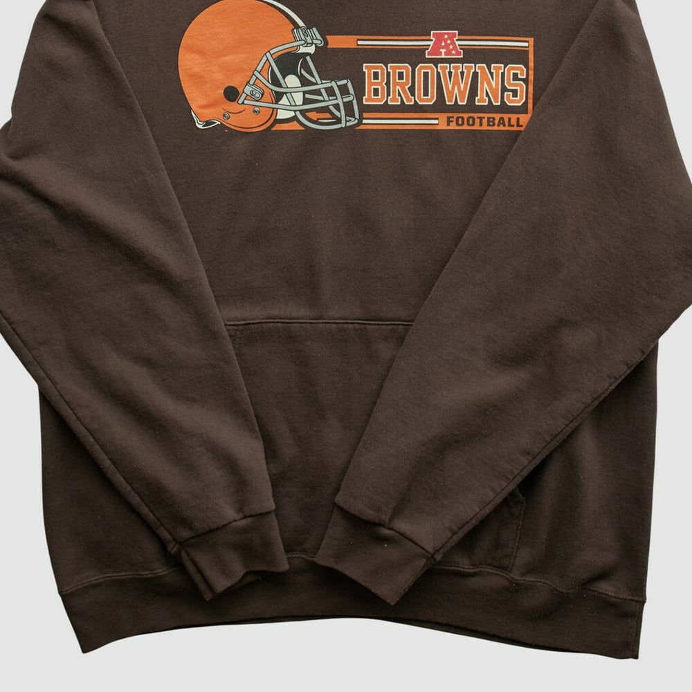 Cleveland Browns NFL 2000s Hooded Pullover Sweatshirt - Brown Vintage discount