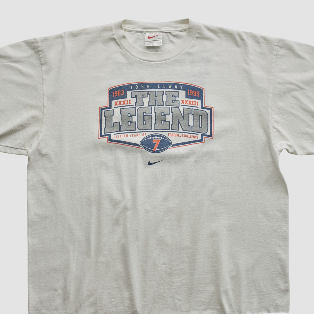 Super Bowl XXXIII MVP 1999 T-shirt - White Vintage cheap