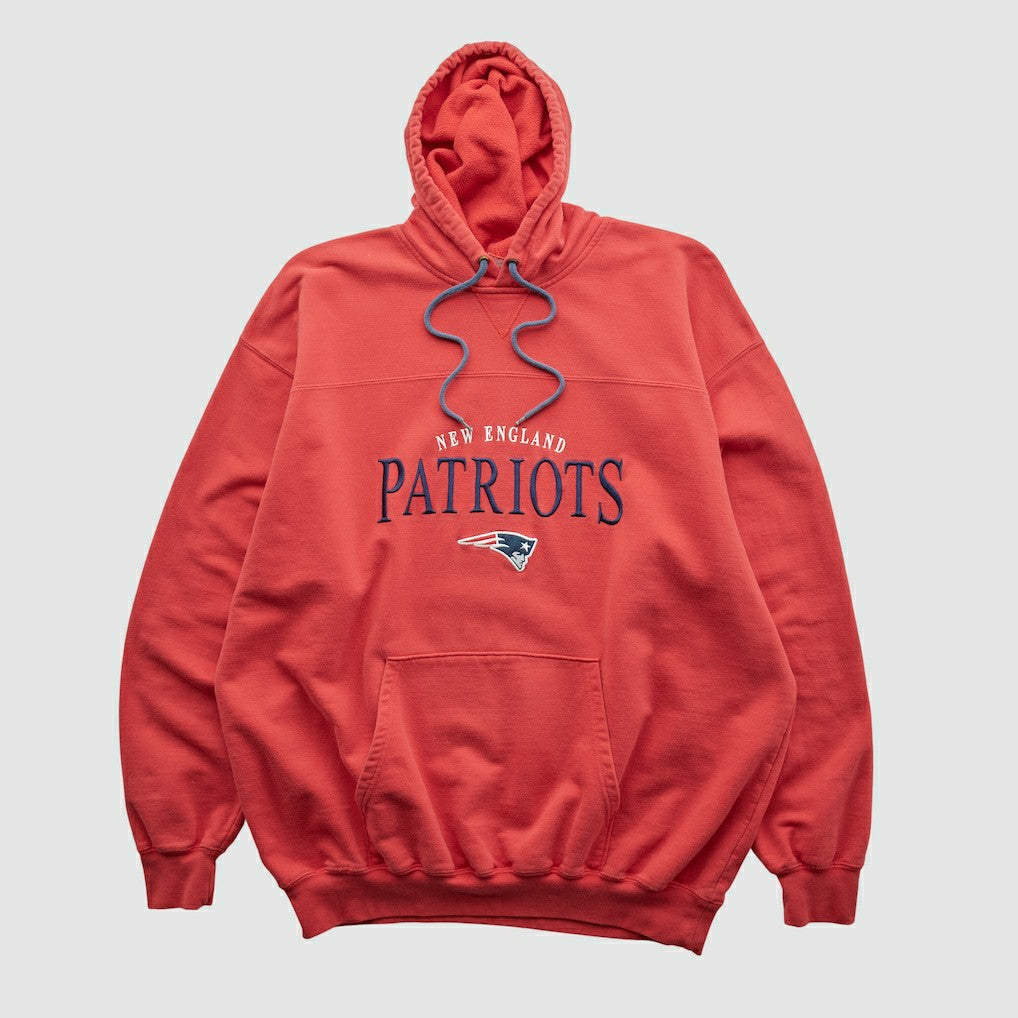 New England Patriots NFL 2000s Hooded Pullover Sweatshirt - Red Vintage cheap