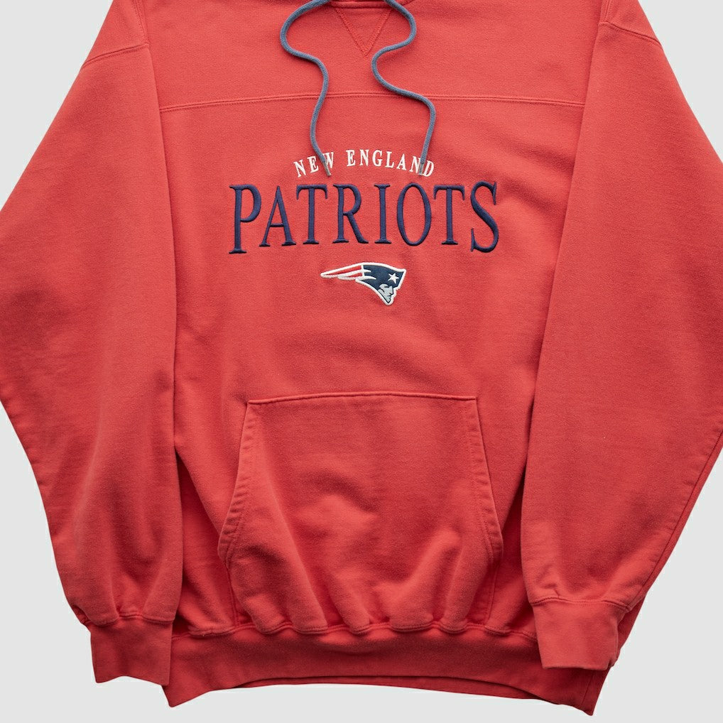 New England Patriots NFL 2000s Hooded Pullover Sweatshirt - Red Vintage cheap