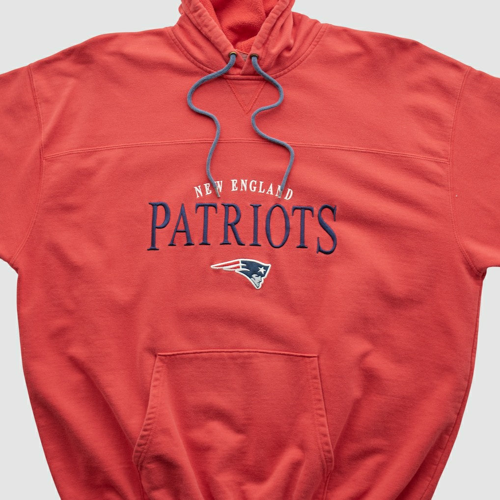 New England Patriots NFL 2000s Hooded Pullover Sweatshirt - Red Vintage cheap