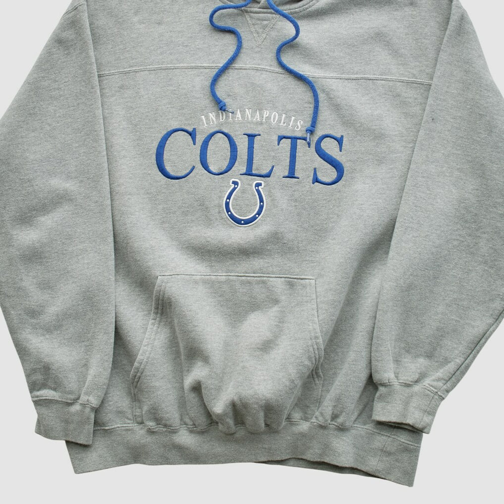 Indianapolis Colts NFL 2000s Hooded Pullover Sweatshirt - Heather Gray Vintage on sale