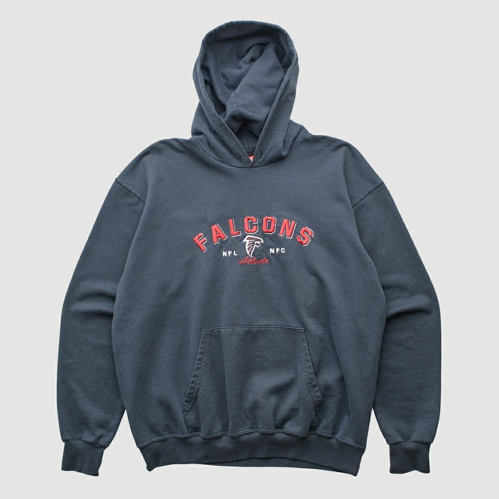 Atlanta Falcons NFL 2000s Hooded Pullover Sweatshirt - Black Vintage for sale