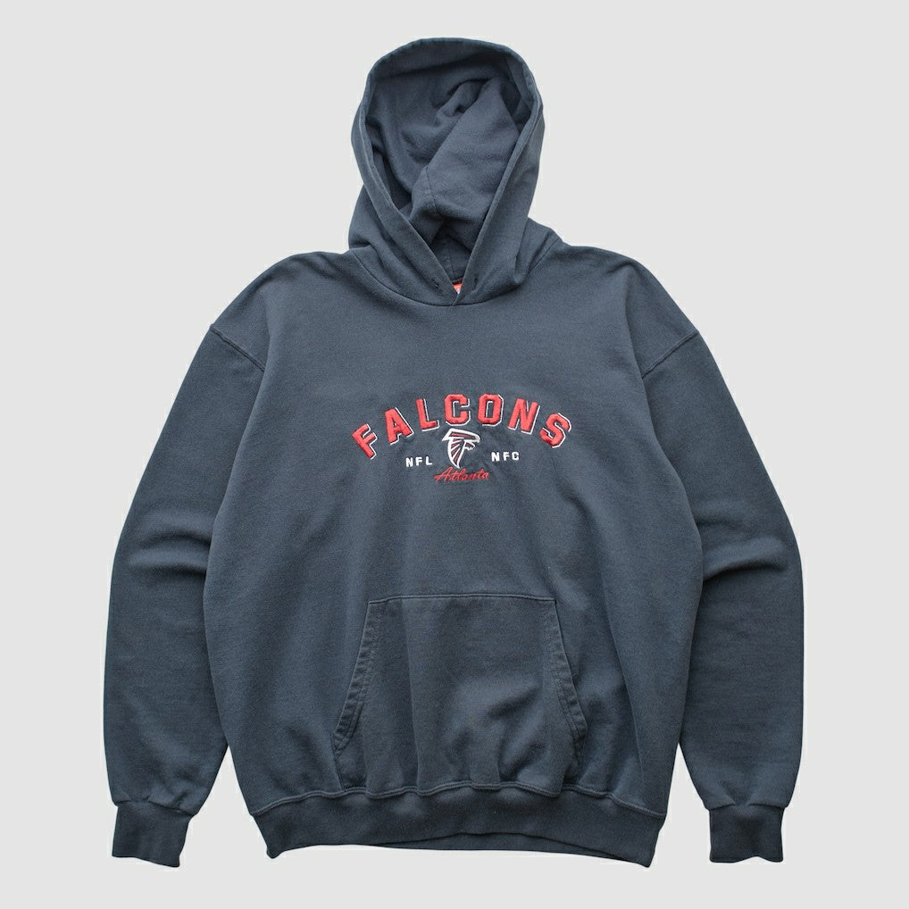 Atlanta Falcons NFL 2000s Hooded Pullover Sweatshirt - Black Vintage for sale