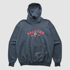 Atlanta Falcons NFL 2000s Hooded Pullover Sweatshirt - Black Vintage for sale