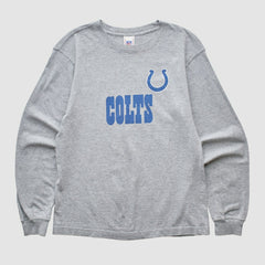 Indianapolis Colts NFL 2000s Long Sleeve T-shirt - Heather Gray Vintage on sale