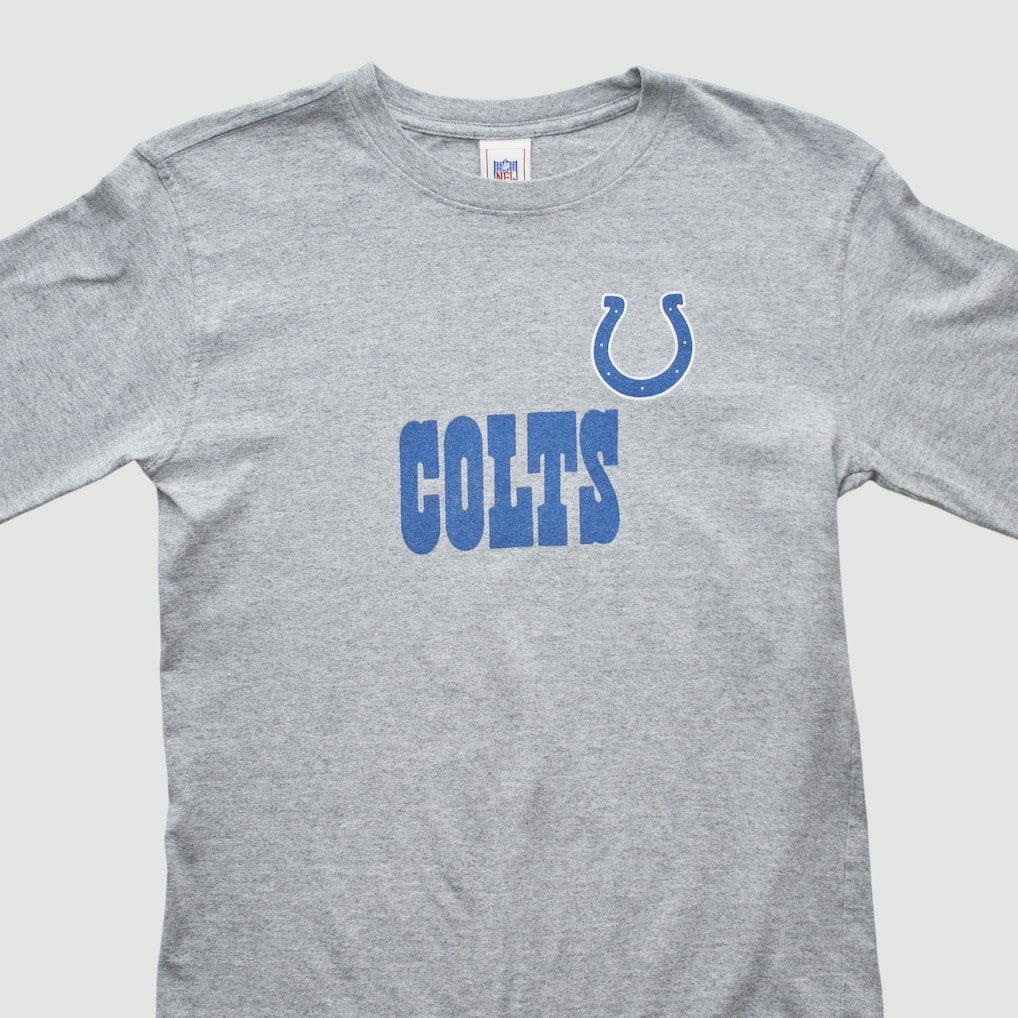 Indianapolis Colts NFL 2000s Long Sleeve T-shirt - Heather Gray Vintage on sale