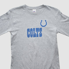 Indianapolis Colts NFL 2000s Long Sleeve T-shirt - Heather Gray Vintage on sale