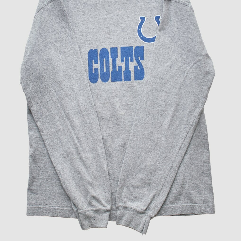 Indianapolis Colts NFL 2000s Long Sleeve T-shirt - Heather Gray Vintage on sale