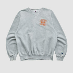 Cleveland Browns Champion 90s Pullover Sweatshirt - Heather Gray Vintage sale