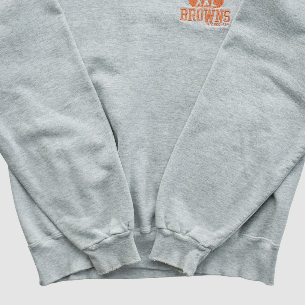 Cleveland Browns Champion 90s Pullover Sweatshirt - Heather Gray Vintage sale
