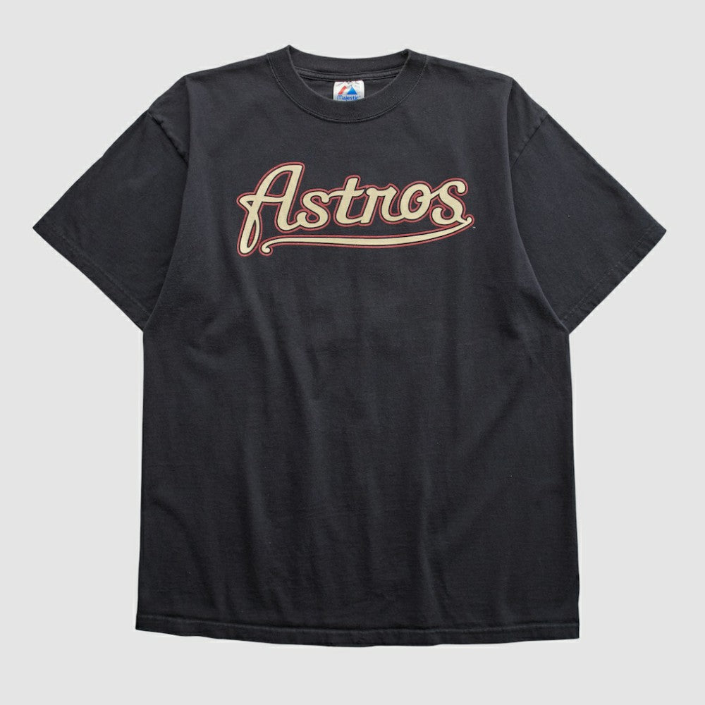 Houston Astros Majestic 2000s T-shirt Black Vintage