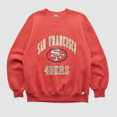 San Francisco 49ers Russell 90s Pullover Sweatshirt - Red Vintage cheap