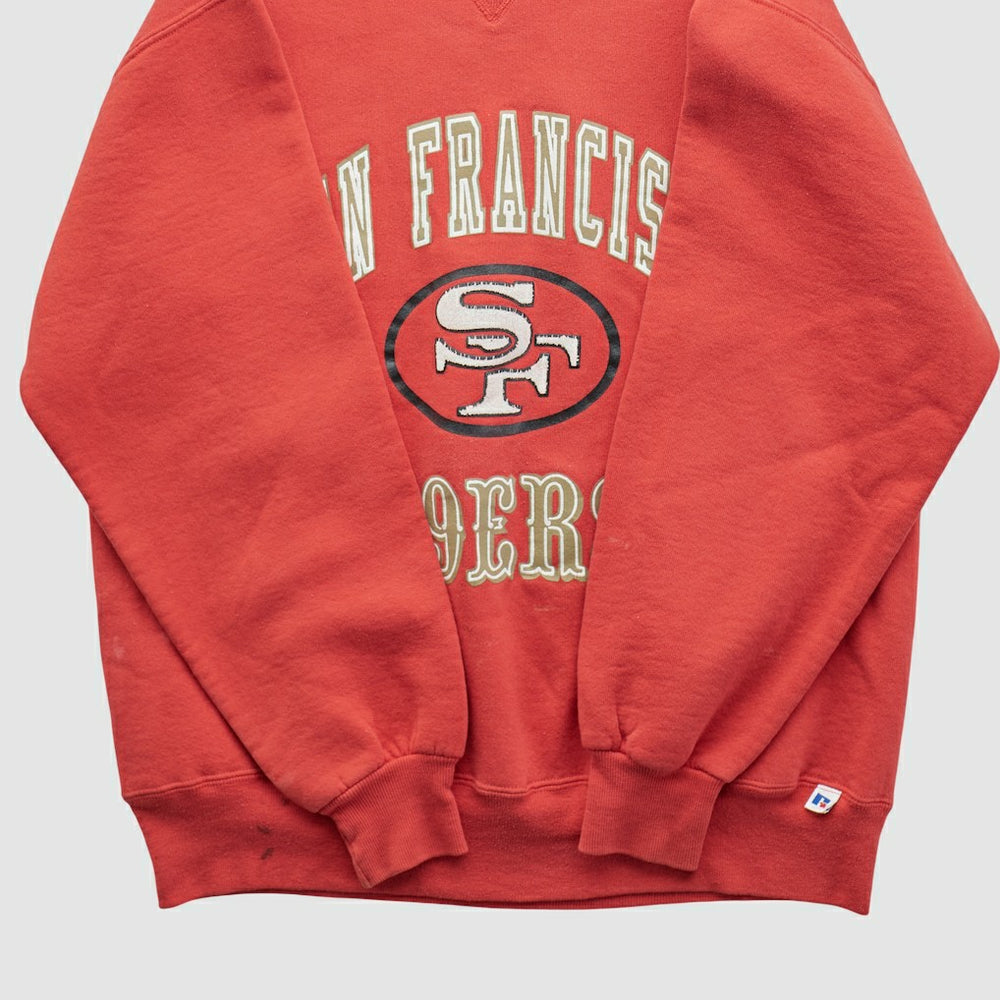 San Francisco 49ers Russell 90s Pullover Sweatshirt - Red Vintage cheap