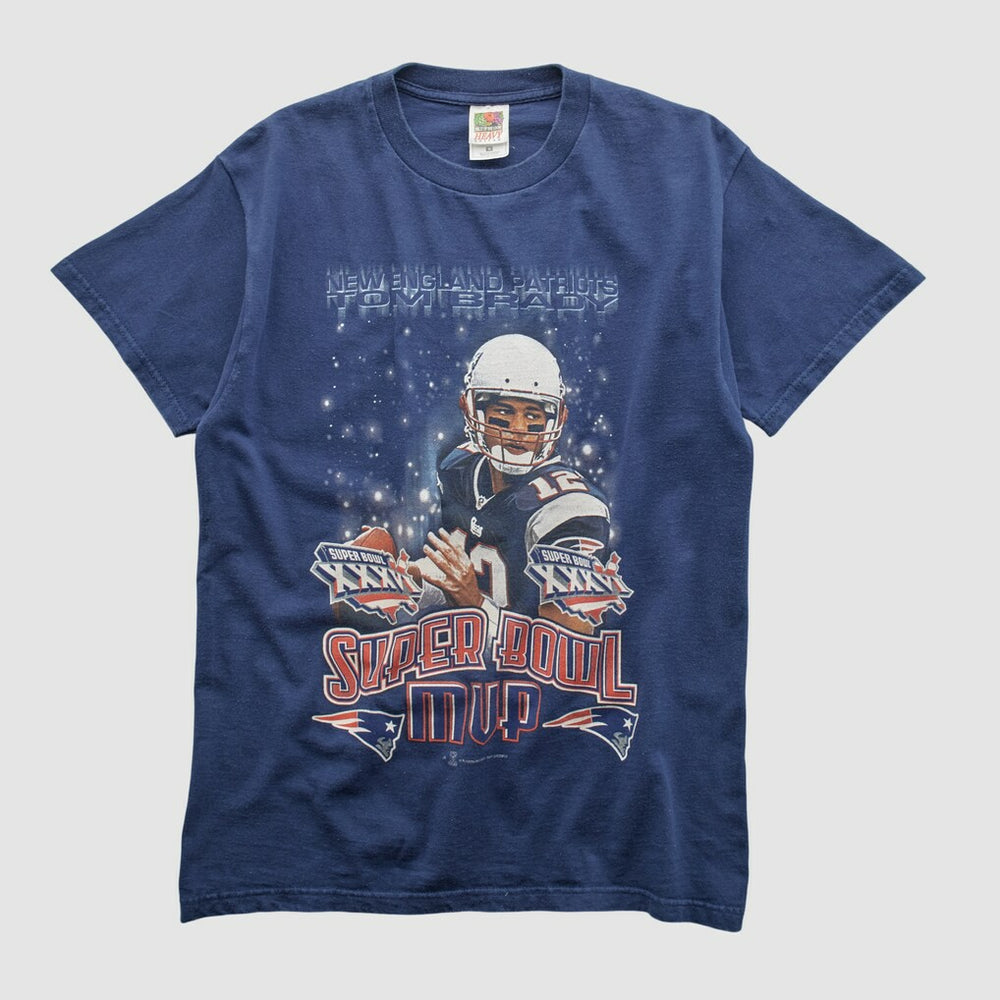 Super Bowl MVP Fruit of The Loom 2002 T-shirt - Navy Vintage discount