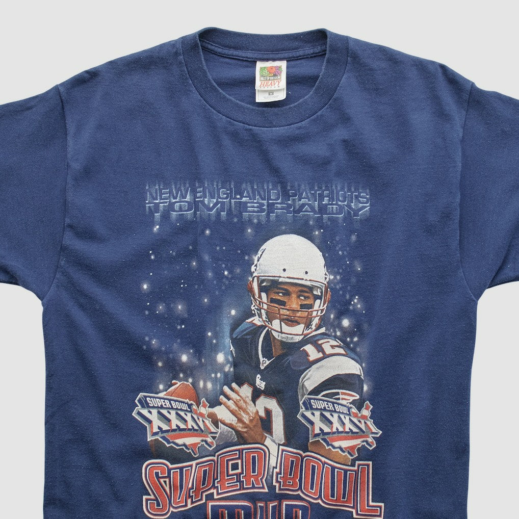 Super Bowl MVP Fruit of The Loom 2002 T-shirt - Navy Vintage discount