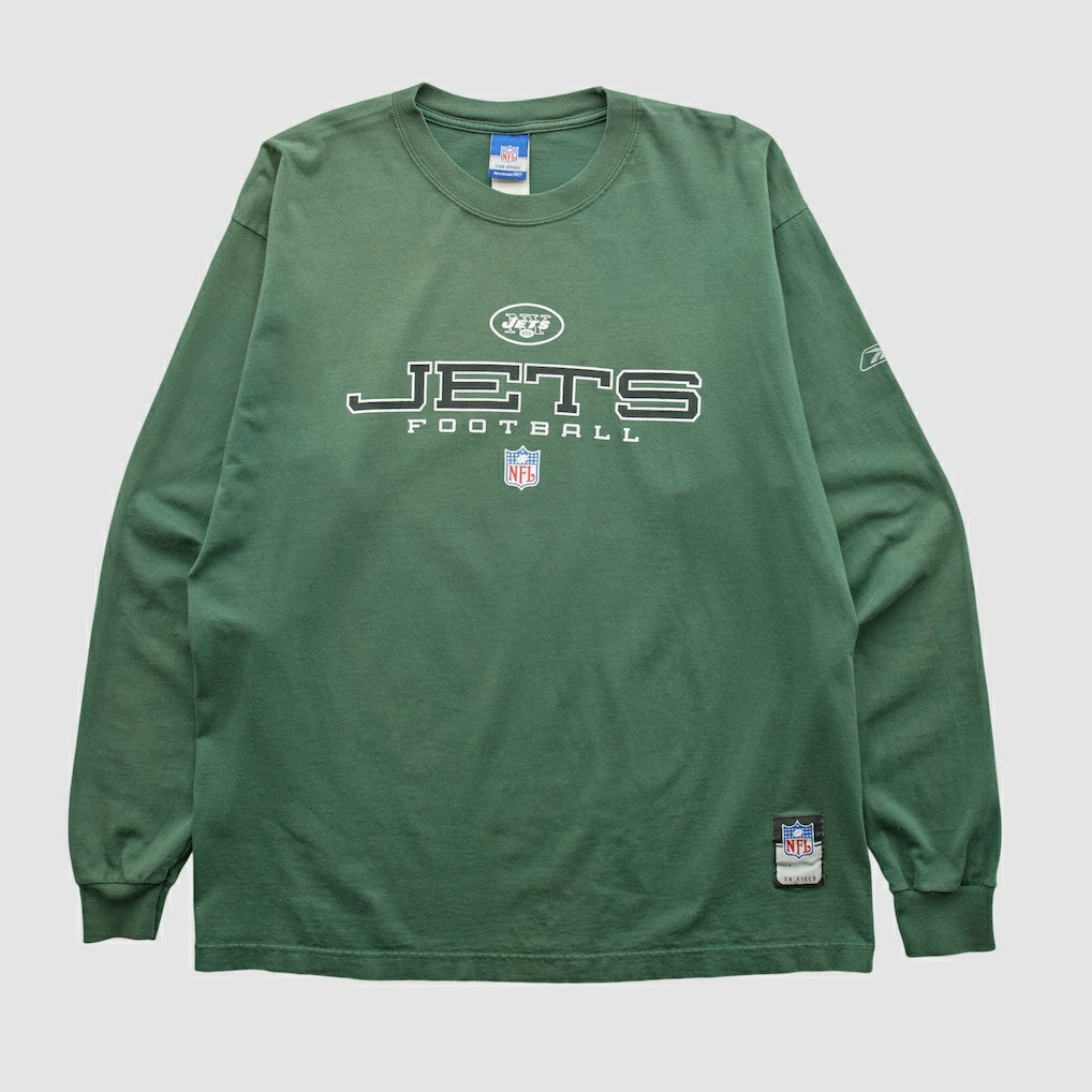 New York Jets Reebok 2000s Long Sleeve T-shirt - Green Vintage outlet