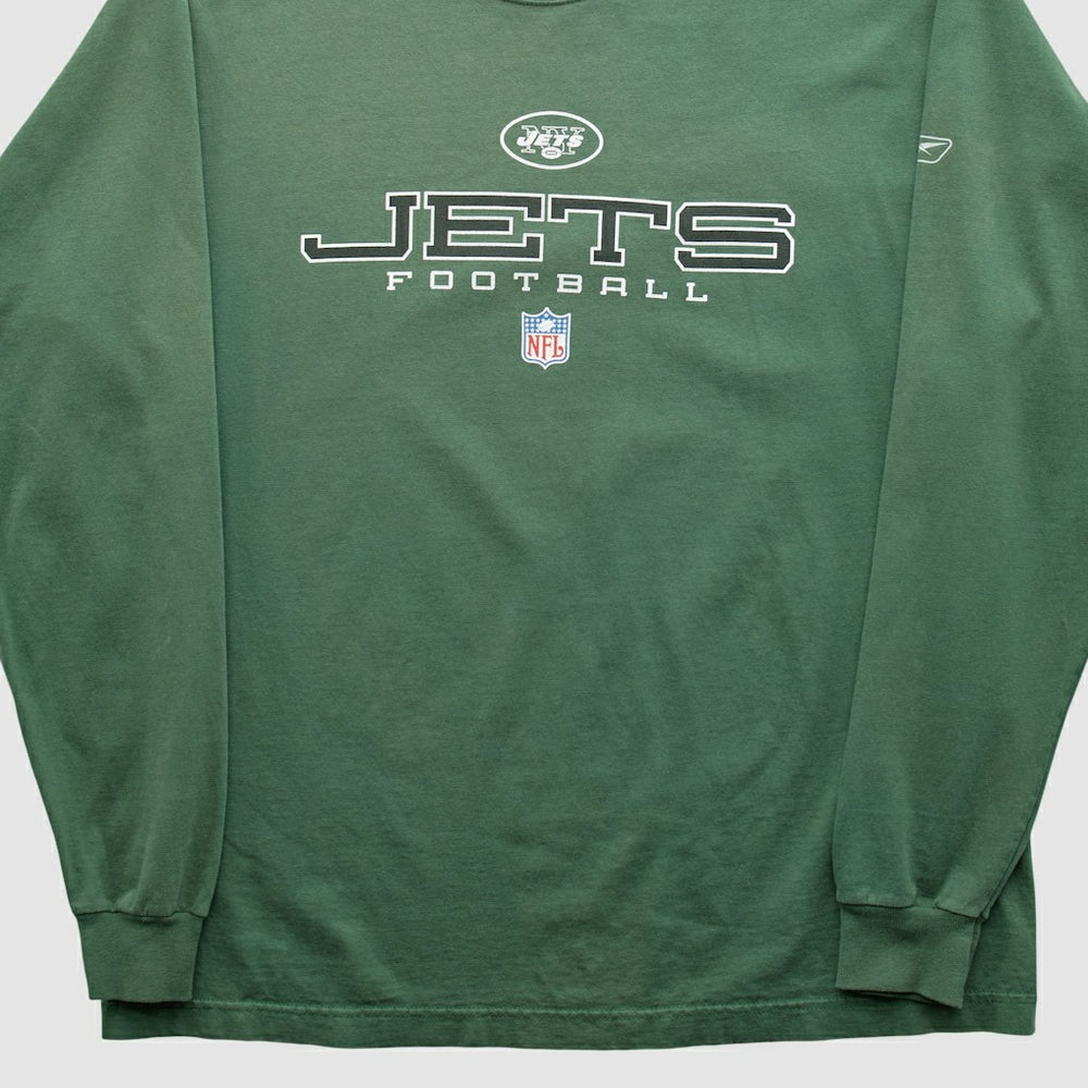 New York Jets Reebok 2000s Long Sleeve T-shirt - Green Vintage outlet