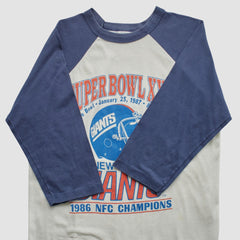 Super Bowl XXI Trench 1986 T-shirt - White Vintage cheap