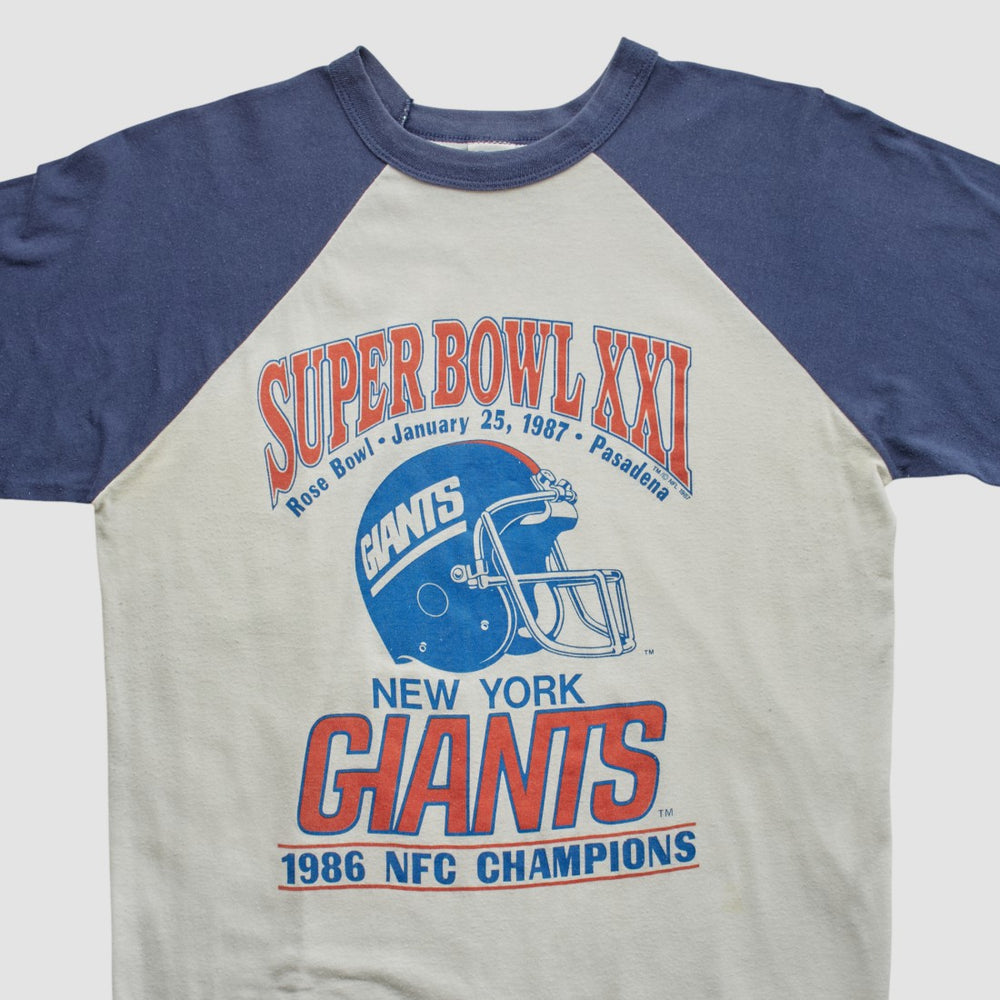 Super Bowl XXI Trench 1986 T-shirt - White Vintage cheap