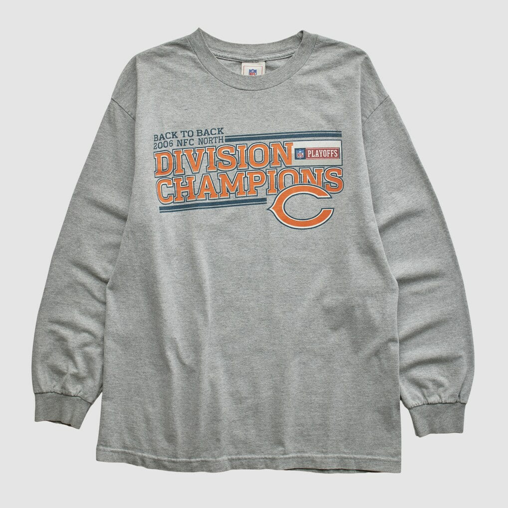 Division Champions NFL 2006 Long Sleeve T-shirt - Heather Gray Vintage discount