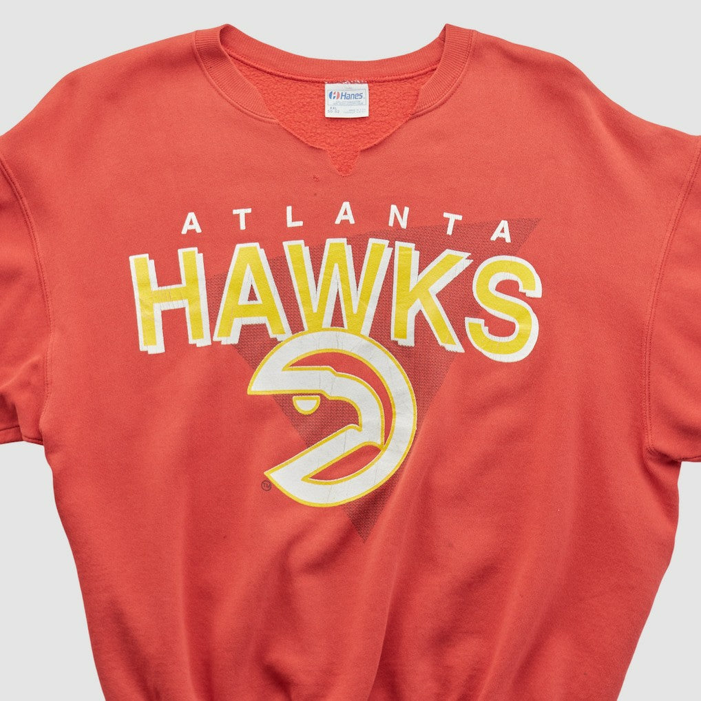 Atlanta Hawks Hanes 90s Pullover Sweatshirt - Red Vintage discount