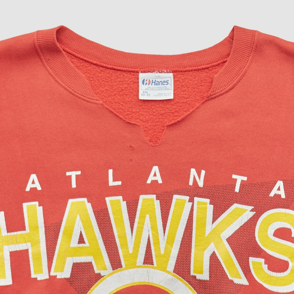 Atlanta Hawks Hanes 90s Pullover Sweatshirt - Red Vintage discount
