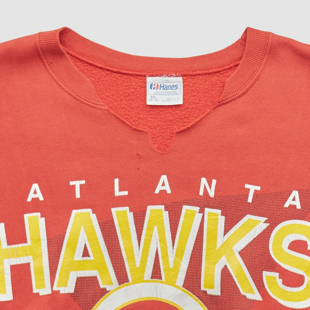 Atlanta Hawks Hanes 90s Pullover Sweatshirt - Red Vintage discount