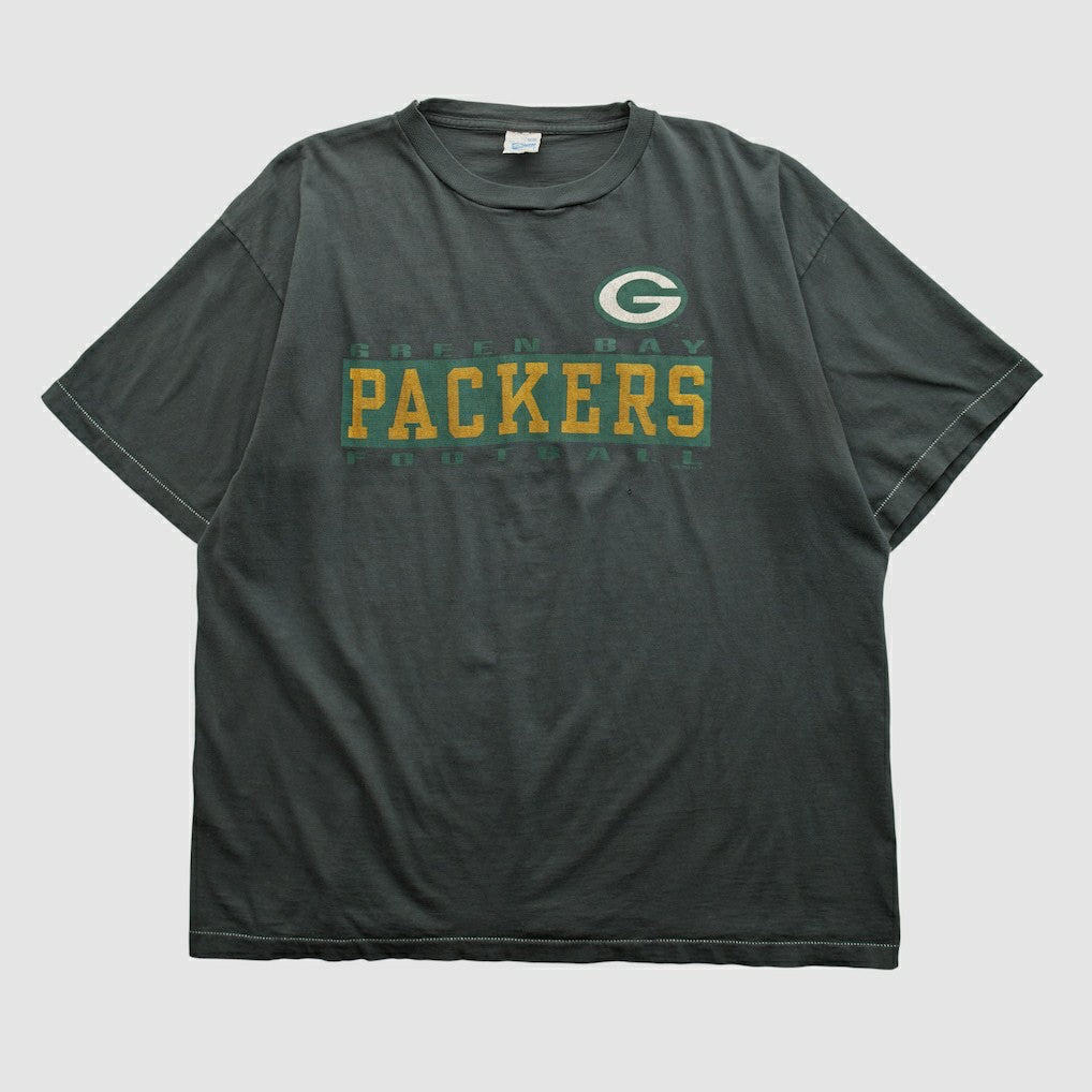 Green Bay Packers Salem Sportswear 90s T-shirt - Charcoal Vintage for sale