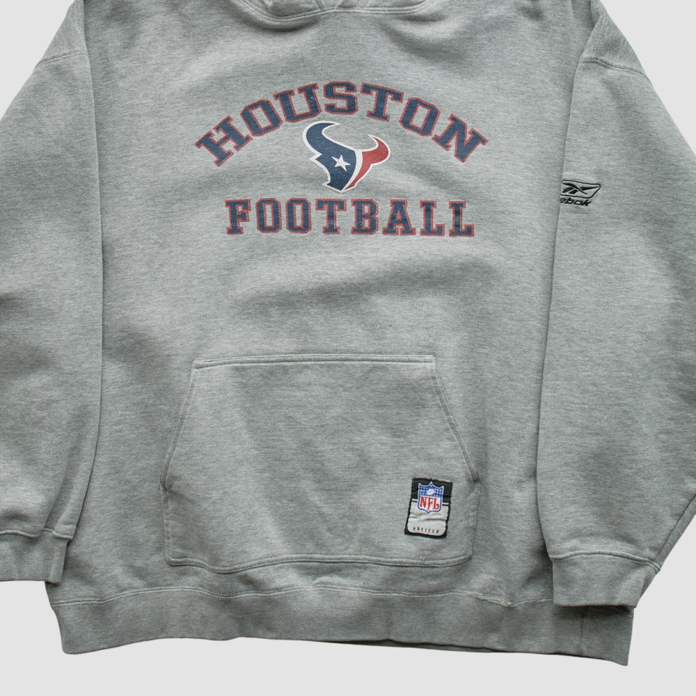 Houston Texans NFL 2000s Hooded Pullover Sweatshirt - Heather Gray Vintage discount