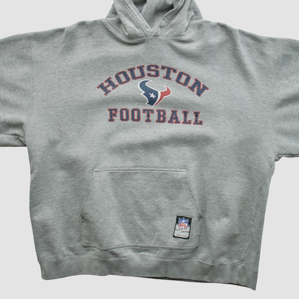 Houston Texans NFL 2000s Hooded Pullover Sweatshirt - Heather Gray Vintage discount