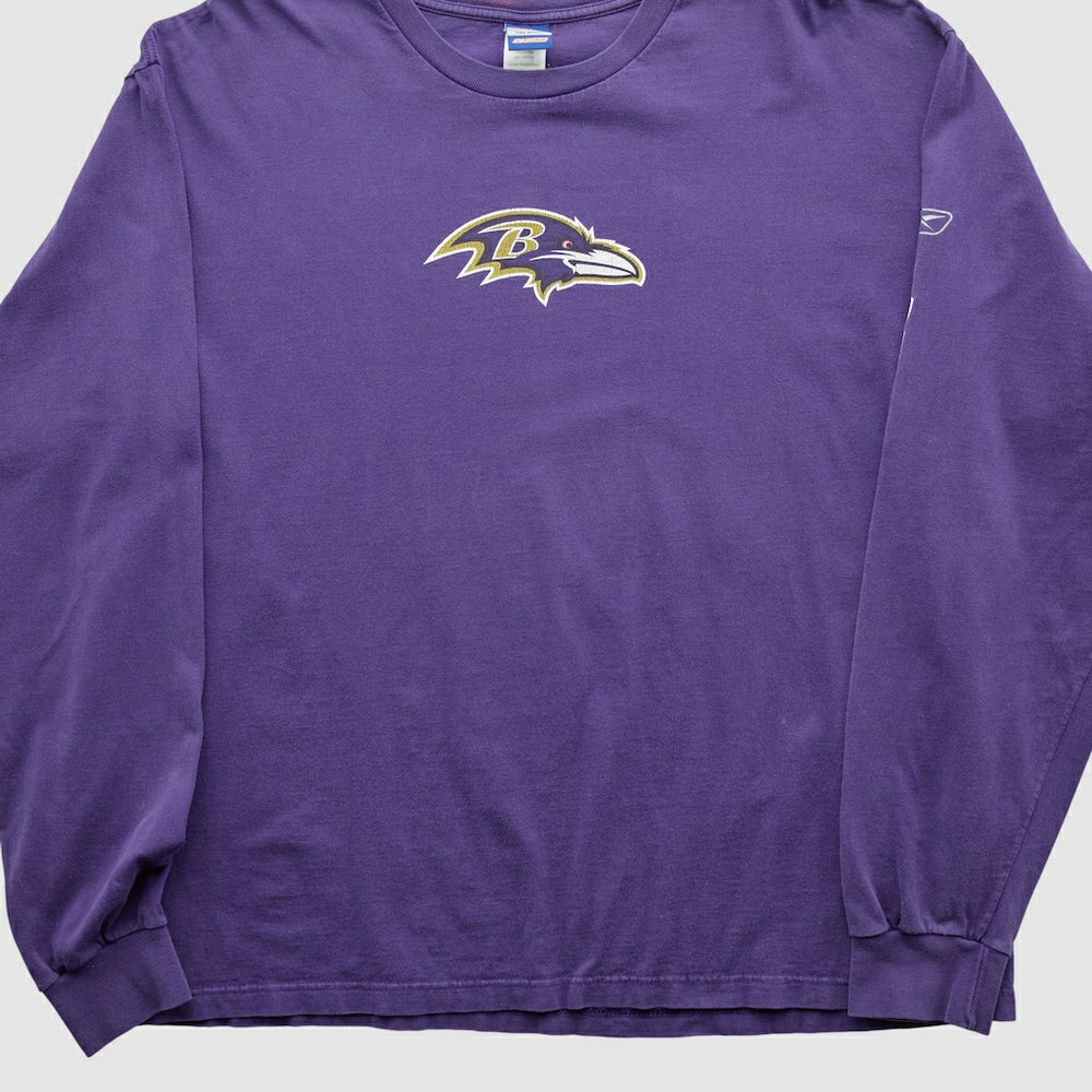 Baltimore Ravens Reebok 2000s Long Sleeve T-shirt - Purple Vintage sale