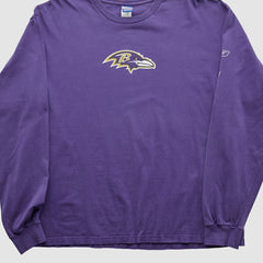 Baltimore Ravens Reebok 2000s Long Sleeve T-shirt - Purple Vintage sale