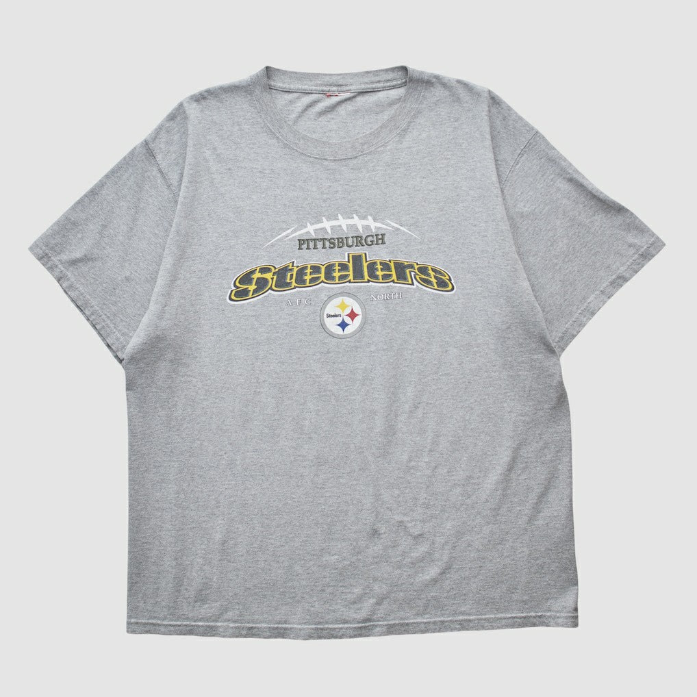 Pittsburgh Steelers 2000s T-shirt - Heather Gray Vintage discount